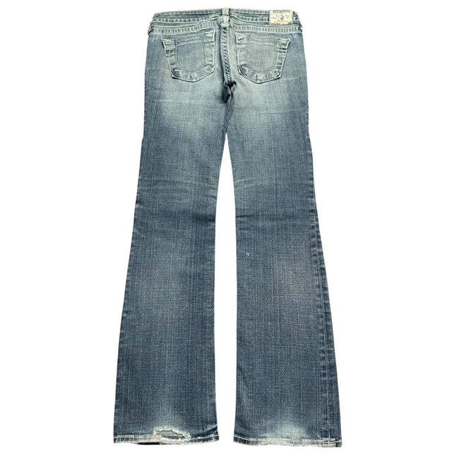 True Religion straight leg low waist women designer jeans(w31)