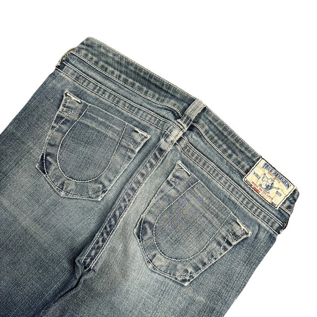 True Religion straight leg low waist women designer jeans(w31)