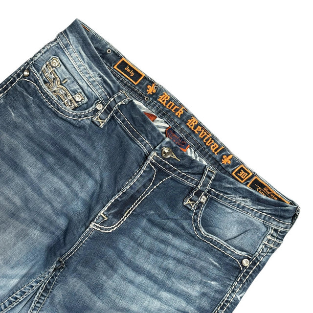 Rock Revival flared/bootcut mid Rise women designer jeans (w30)