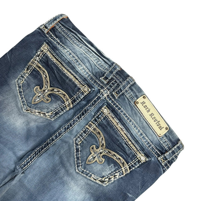 Rock Revival flared/bootcut mid Rise women designer jeans (w30)