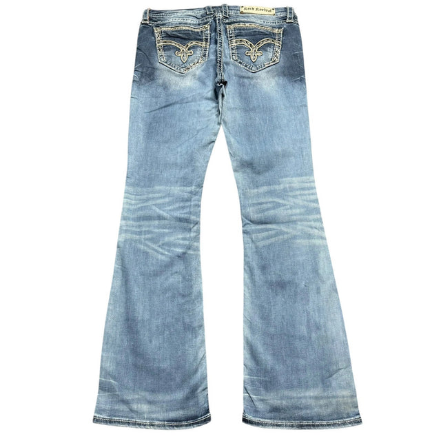 Rock Revival flared/bootcut mid Rise women designer jeans (w30)