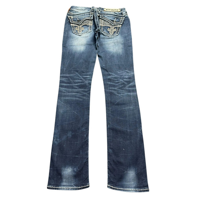 Rock Revival straight leg low waist women designer jeans(w25)