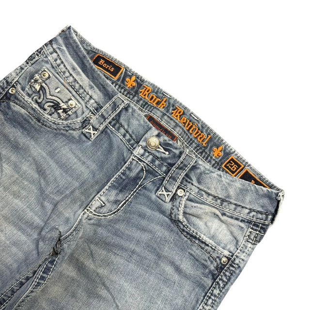 Rock Revival flared/bootcut low waist women designer jeans(w26)