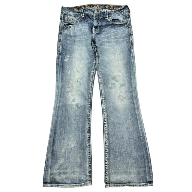 Rock Revival flared/bootcut low waist women designer jeans(w30)
