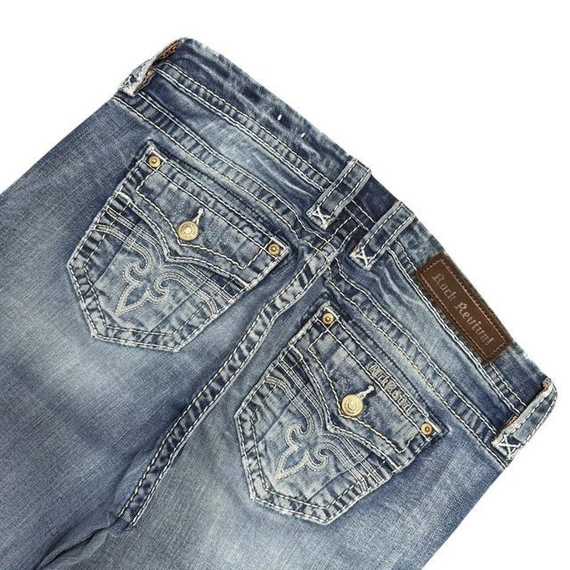 Rock Revival flared/bootcut low waist women designer jeans(w30)