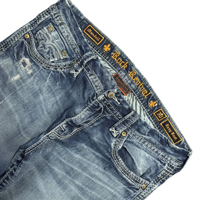 Rock Revival flared/bootcut low waist women designer jeans(w30)