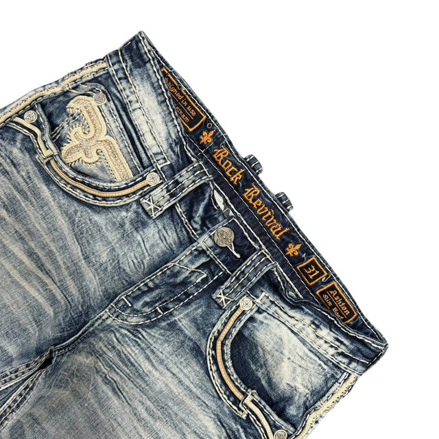 Rock revival bootcut/straight women designer jeans(w31)