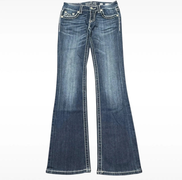 Miss me flared/bootcut low waist women designer jeans(w27)