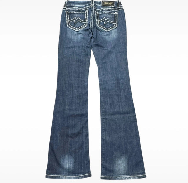 Miss me flared/bootcut low waist women designer jeans(w27)