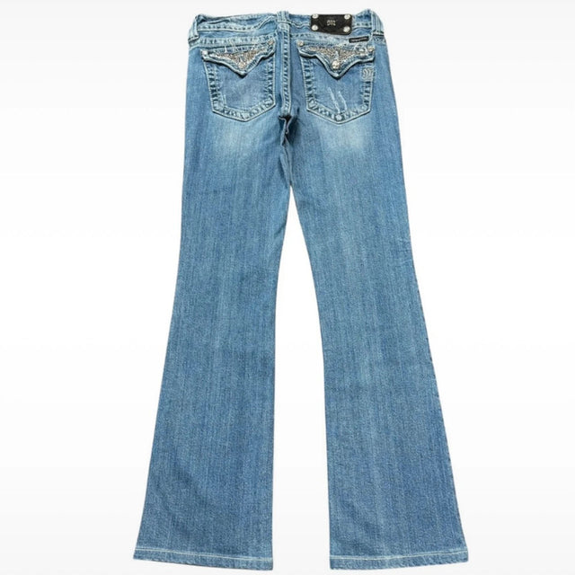Miss me flared/bootcut low waist women designer jeans(w30)