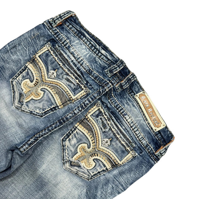 Rock Revival straight leg low waist women designer jeans (w31)