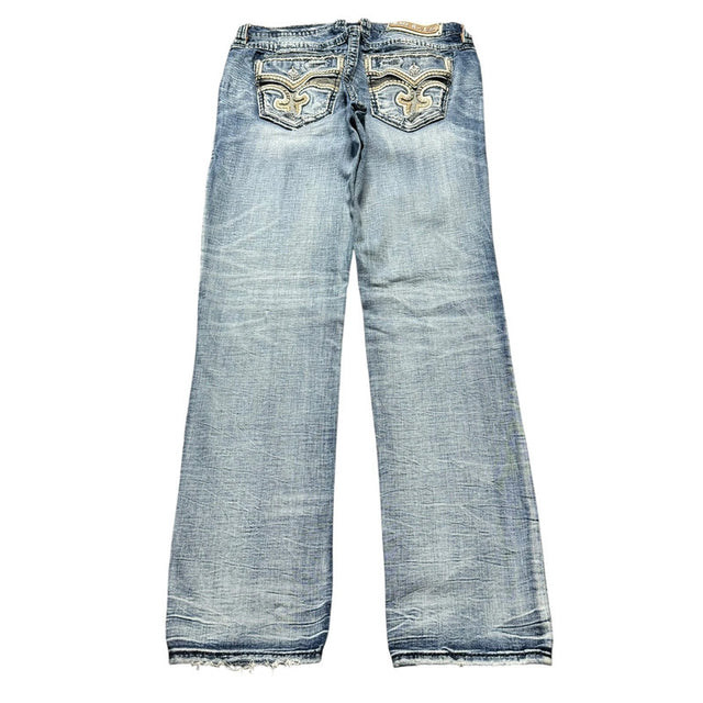 Rock Revival straight leg low waist women designer jeans (w31)