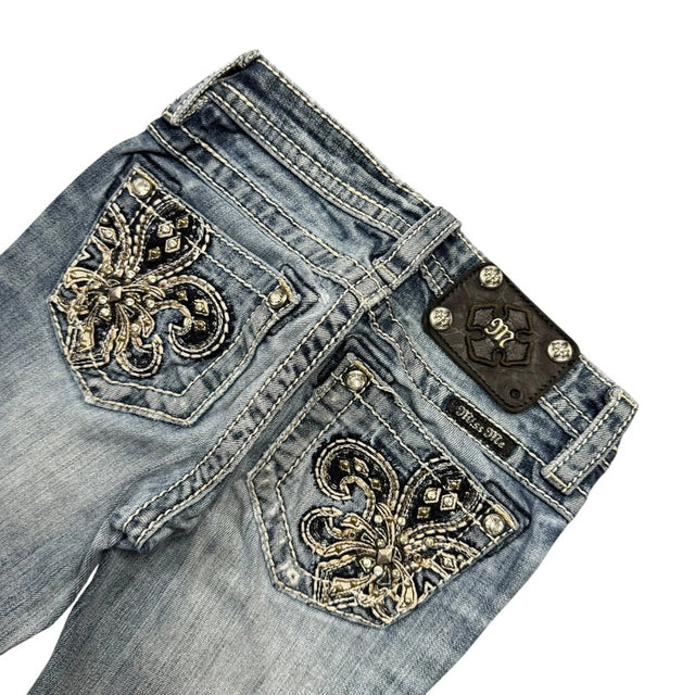 Miss me flared/bootcut low waist women designer jeans(w23)