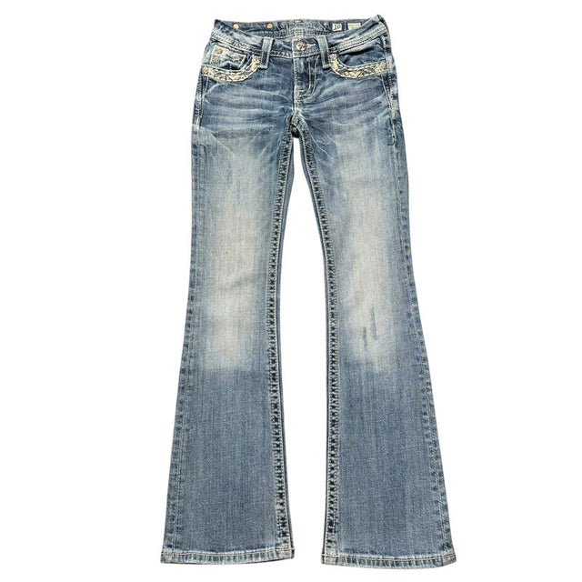 Miss me flared/bootcut low waist women designer jeans (w23)