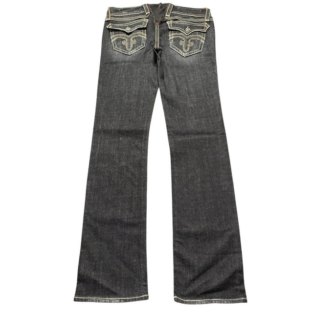 Rock revival straight leg low waist women designer jeans(w29)