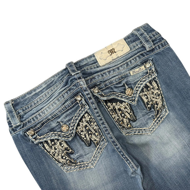 Miss me flared/bootcut low waist women designer jeans(w32)