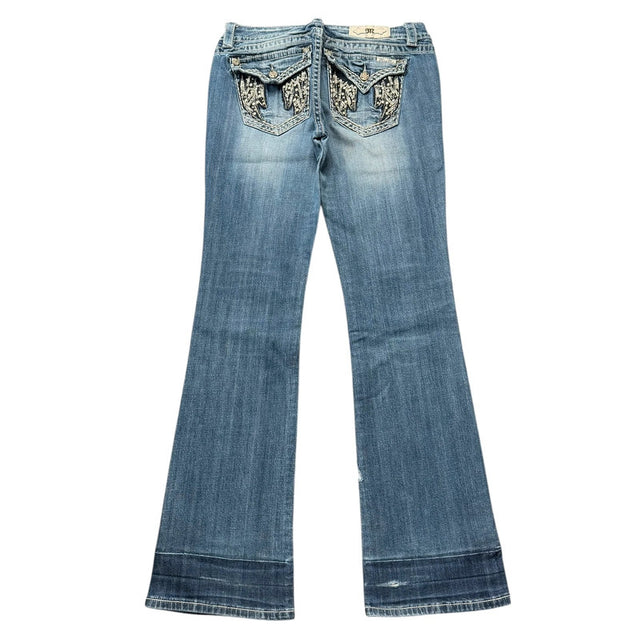 Miss me flared/bootcut low waist women designer jeans(w32)