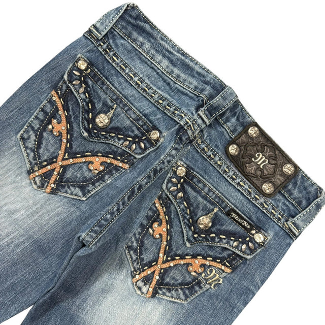 Miss me flared/bootcut low waist women designer jeans(w24)