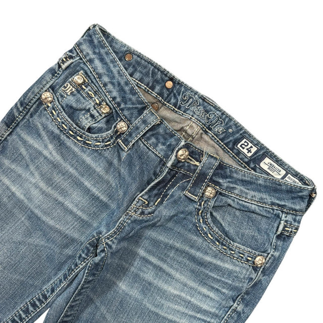 Miss me flared/bootcut low waist women designer jeans(w24)