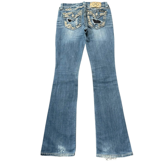 Miss me flared/bootcut low waist women designer jeans(w26)