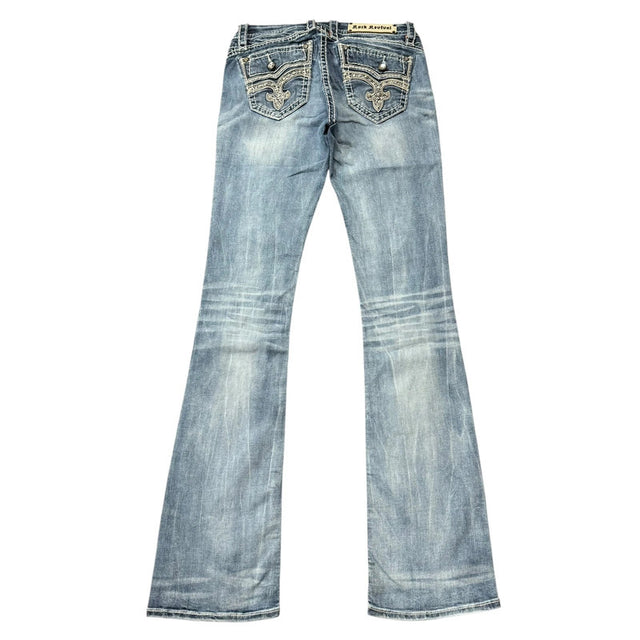 Rock Revival flared/bootcut low waist tall women designer jeans(w28)