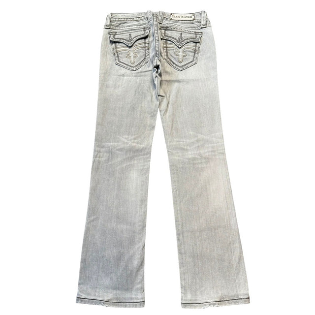 Rock Revival straight leg low waist women designer jeans(w30)