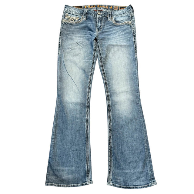 Rock Revival flared/bootcut low waist women designer jeans(w30)
