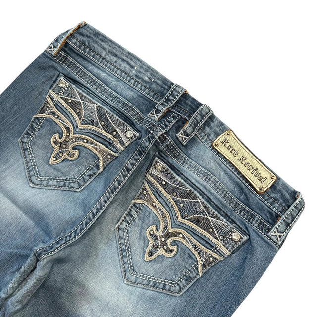 Rock Revival flared/bootcut low waist women designer jeans(w30)