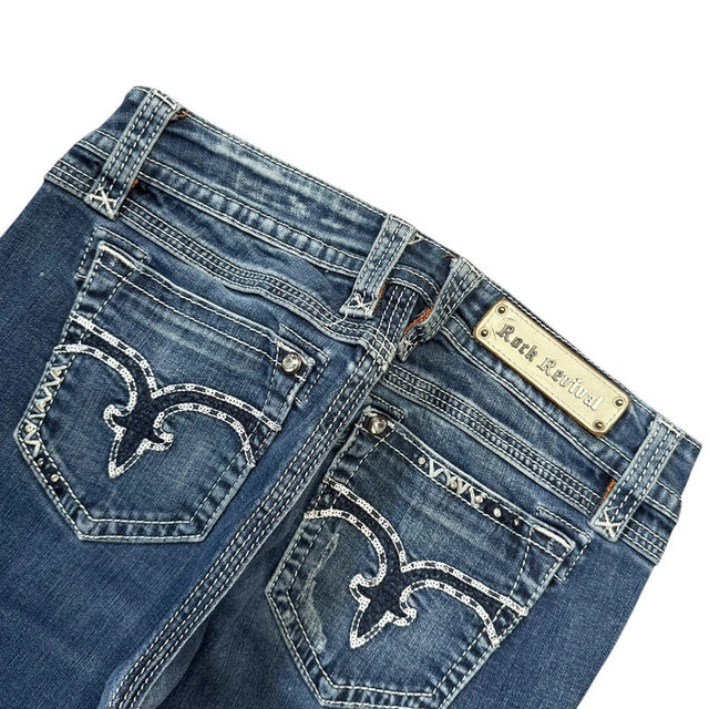 Rock revival women designer low waist slim fit jeans(w30)