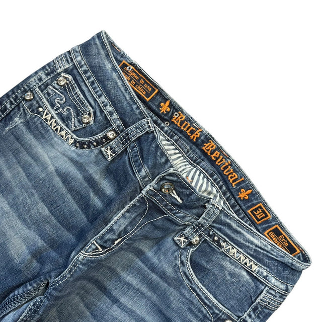 Rock revival women designer low waist slim fit jeans(w30)
