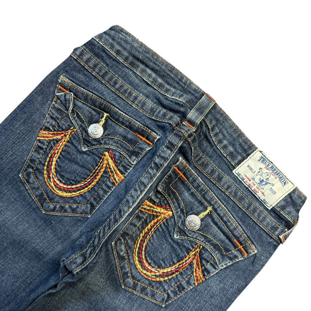 True Religion slim fit mid Rise women designer jeans(w28)