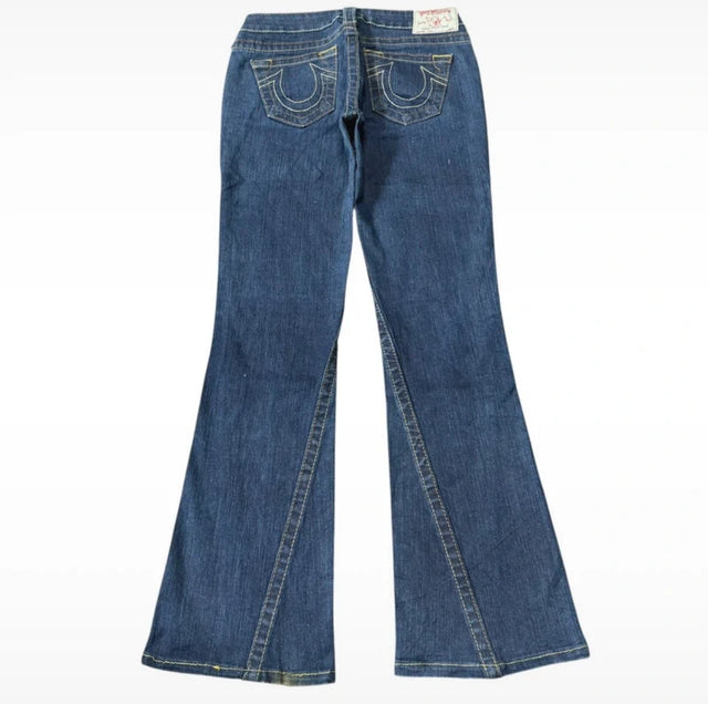 True Religion flared low waist women designer jeans(w26)