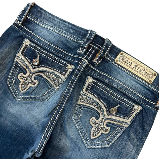 Rock Revival bootcut low waist women designer jeans(w29)