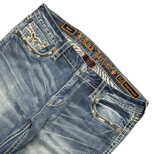 Rock Revival Straight leg low waist women designer jeans(w31)