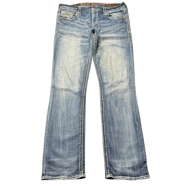 Rock Revival Straight leg low waist women designer jeans(w31)