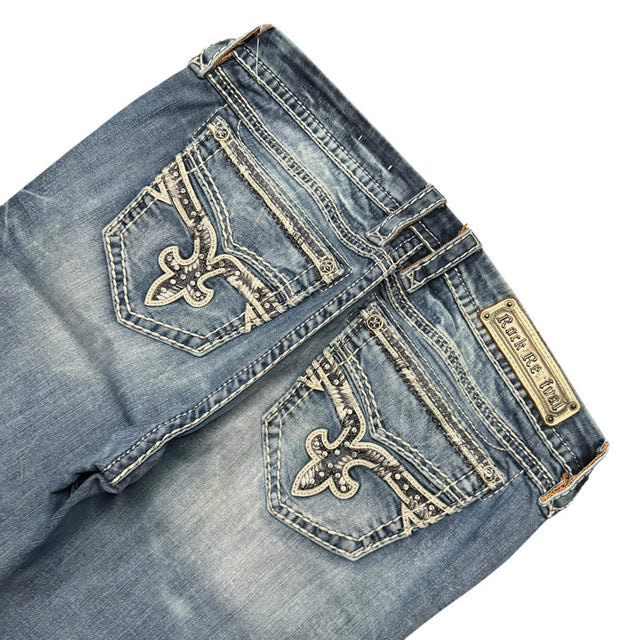 Rock Revival Straight leg low waist women designer jeans(w31)