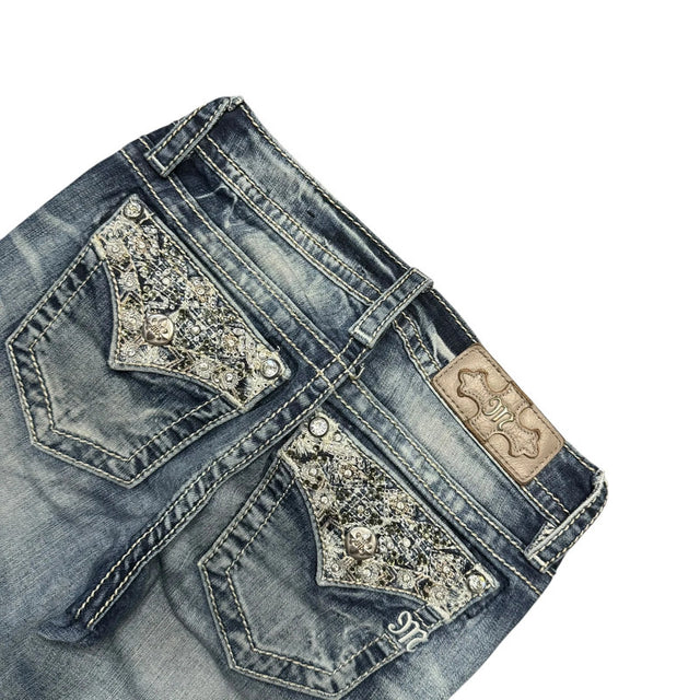 Miss me straight leg low waist women designer jeans(w23)