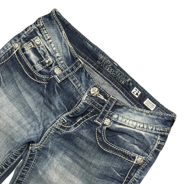 Miss me straight leg low waist women designer jeans(w23)
