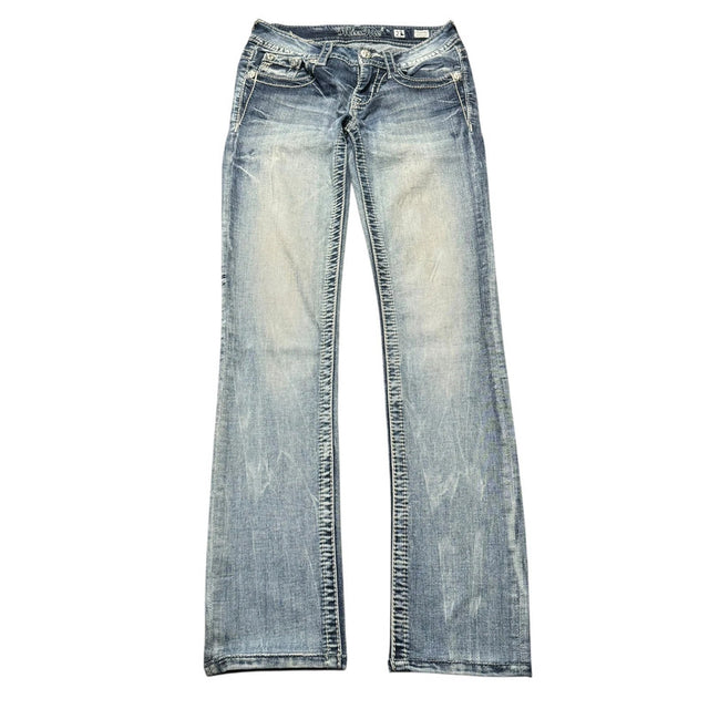Miss me straight leg low waist women designer jeans(w23)