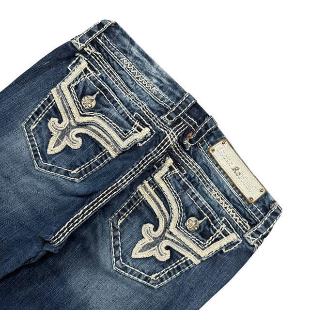 Rock Revival straight leg low waist women designer jeans(w29)