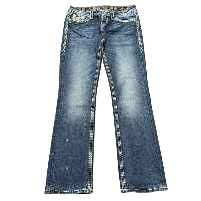 Rock Revival straight leg low waist women designer jeans(w29)