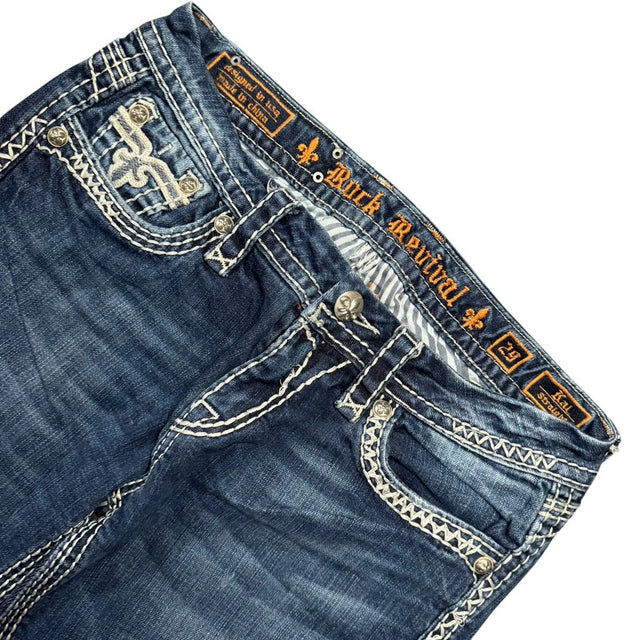 Rock Revival straight leg low waist women designer jeans(w29)