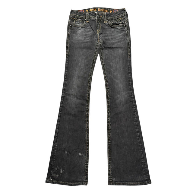 Rock revival flared/bootcut low waist women designer jeans(w28)