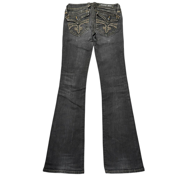 Rock revival flared/bootcut low waist women designer jeans(w28)