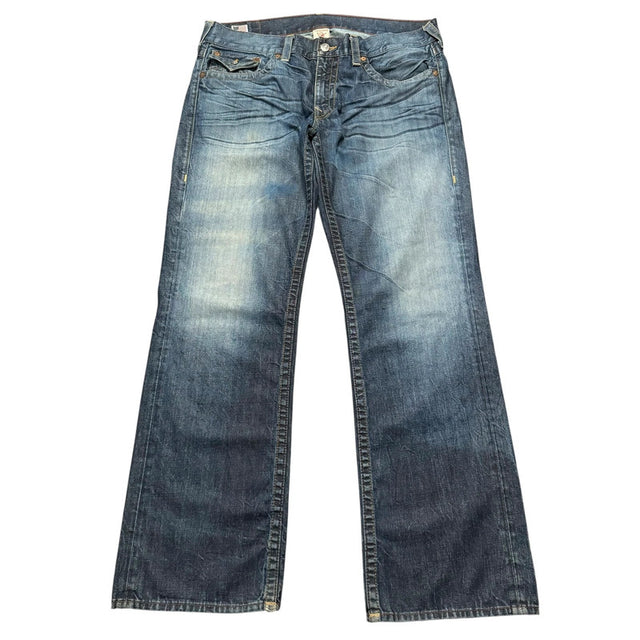 True Religion baggy/straight leg unisex designer jeans(w38)