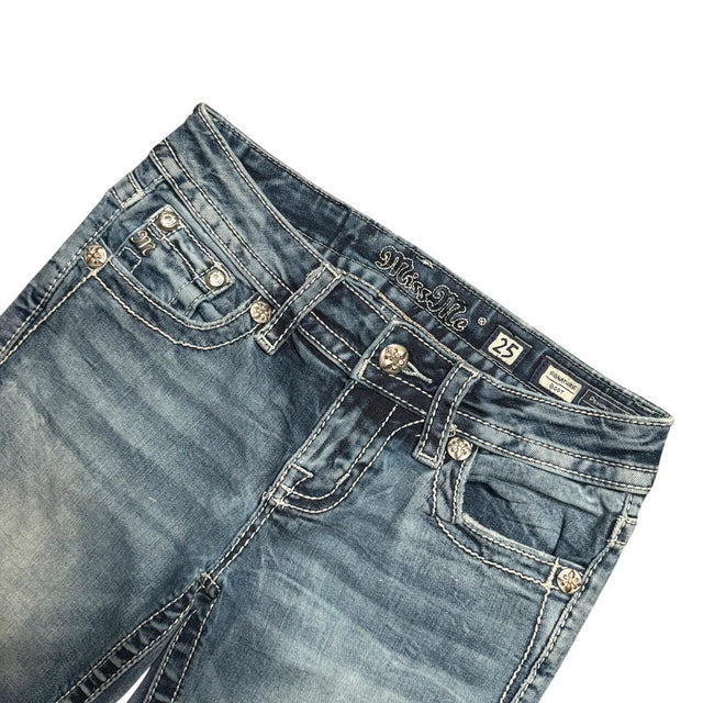 Miss me flared/bootcut low waist women designer jeans(w25)