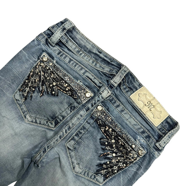 Miss me flared/bootcut low waist women designer jeans(w25)