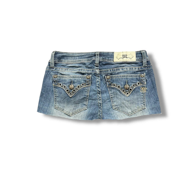 Miss me low waist mini designer Jeans skirt(w27)