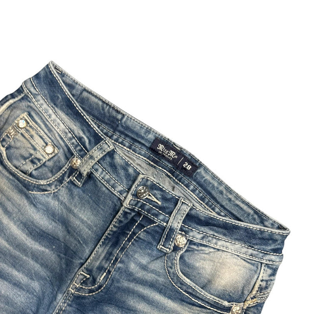 Miss me straight leg low waist women designer Jeans(w28)