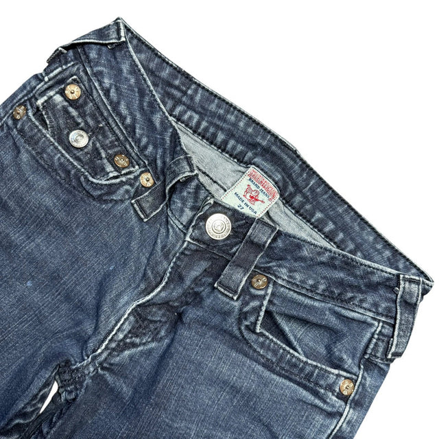 True religion straight leg low waist women designer jeans(w27)
